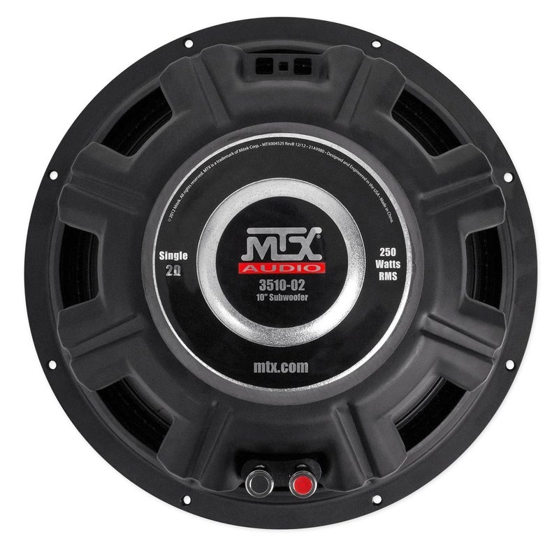 MTX 3510-02 10" 500 واط ذروة / 250 واط RMS SVC 2 أوم مضخم صوت سيارة - Image 3